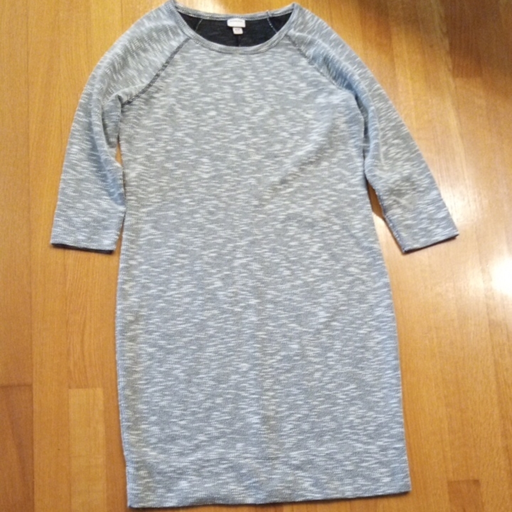 Black/White Marled Women's Sweater Dress Medium